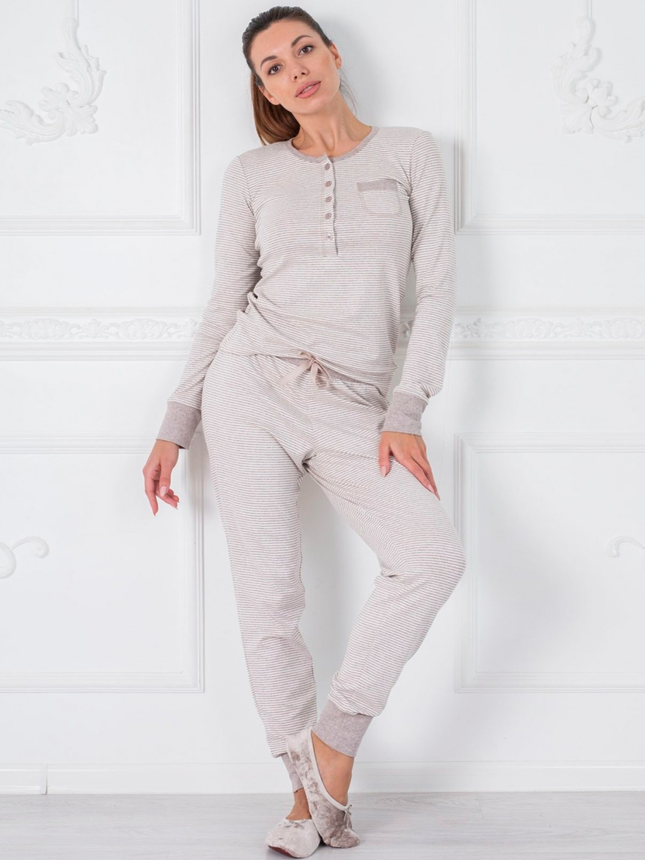 

Пижама Leinle 1039 3XL Бежевая