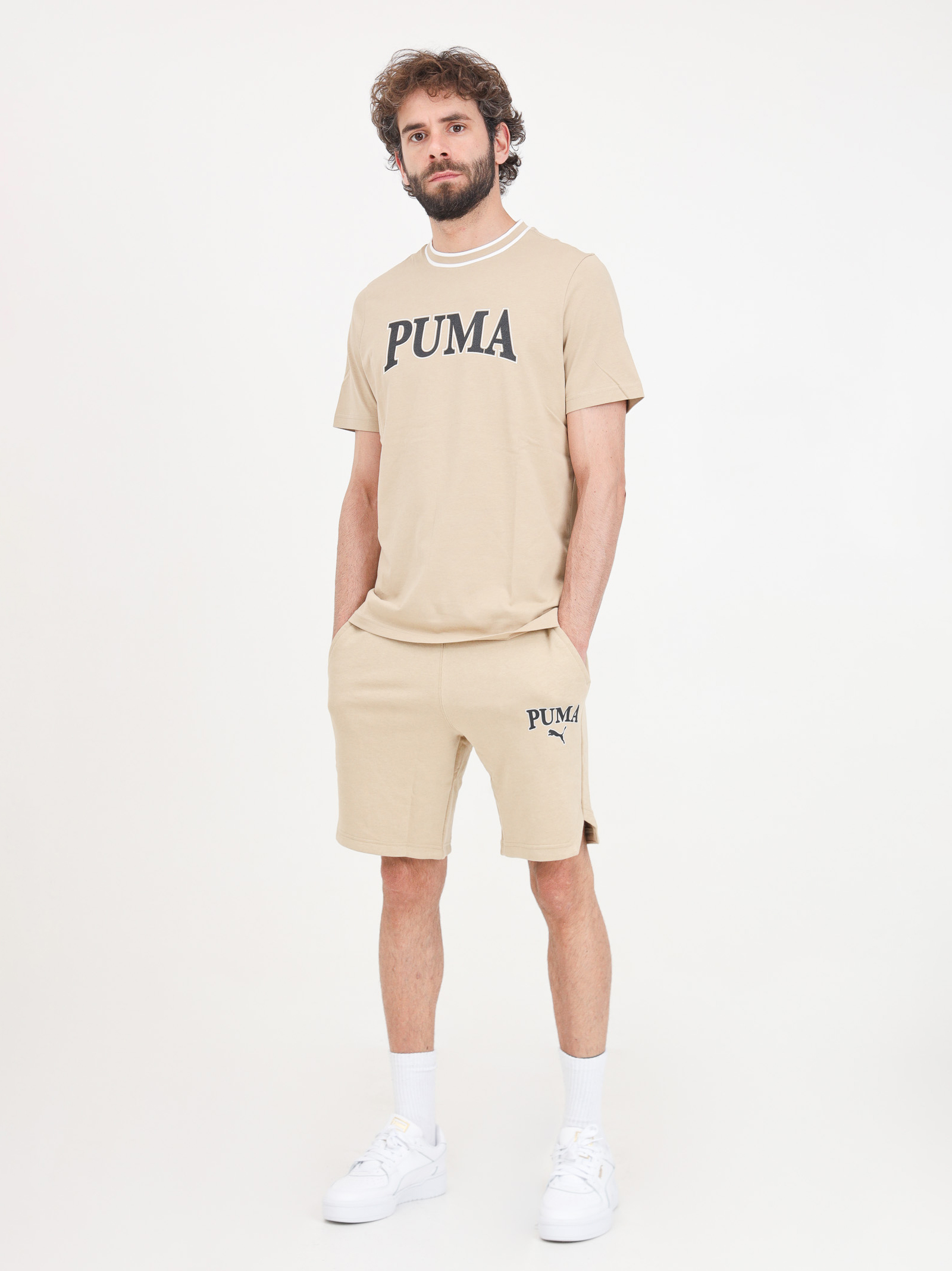 Акція на Шорти довгі чоловічі Puma Squad Shorts 9 Tr Prairie Tan 678975-83 M Бежеві від Rozetka