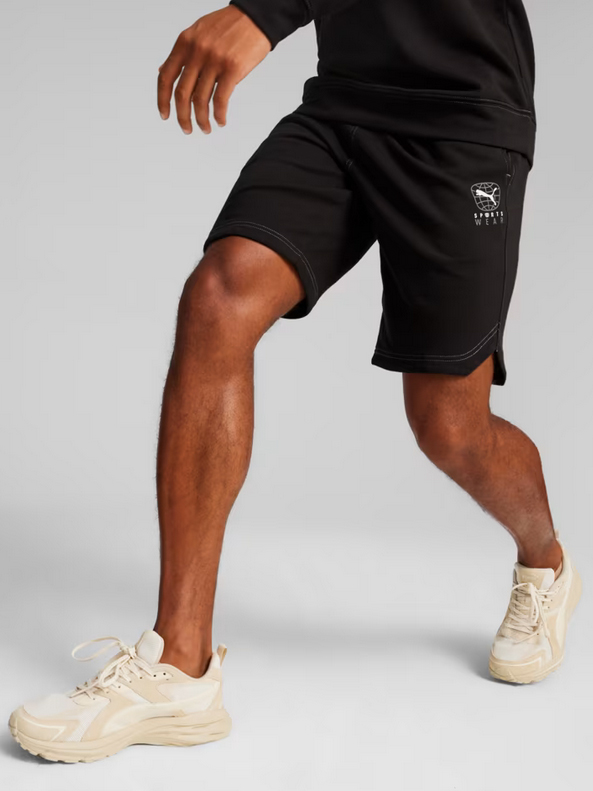 Акція на Шорти бавовняні довгі чоловічі Puma Better Sportswear Shorts 10 Black 679004-01 M Чорні від Rozetka