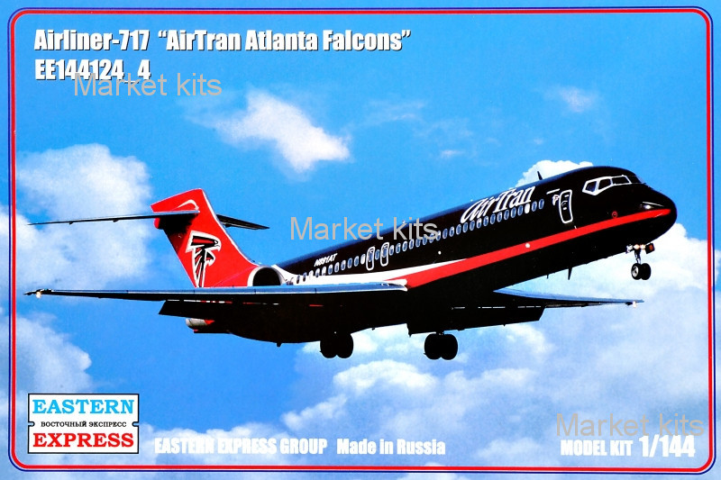 

Пассажирский самолет 717 "AirTran Atlanta Falcons" 1:144 Eastern Express (EE144124-04)