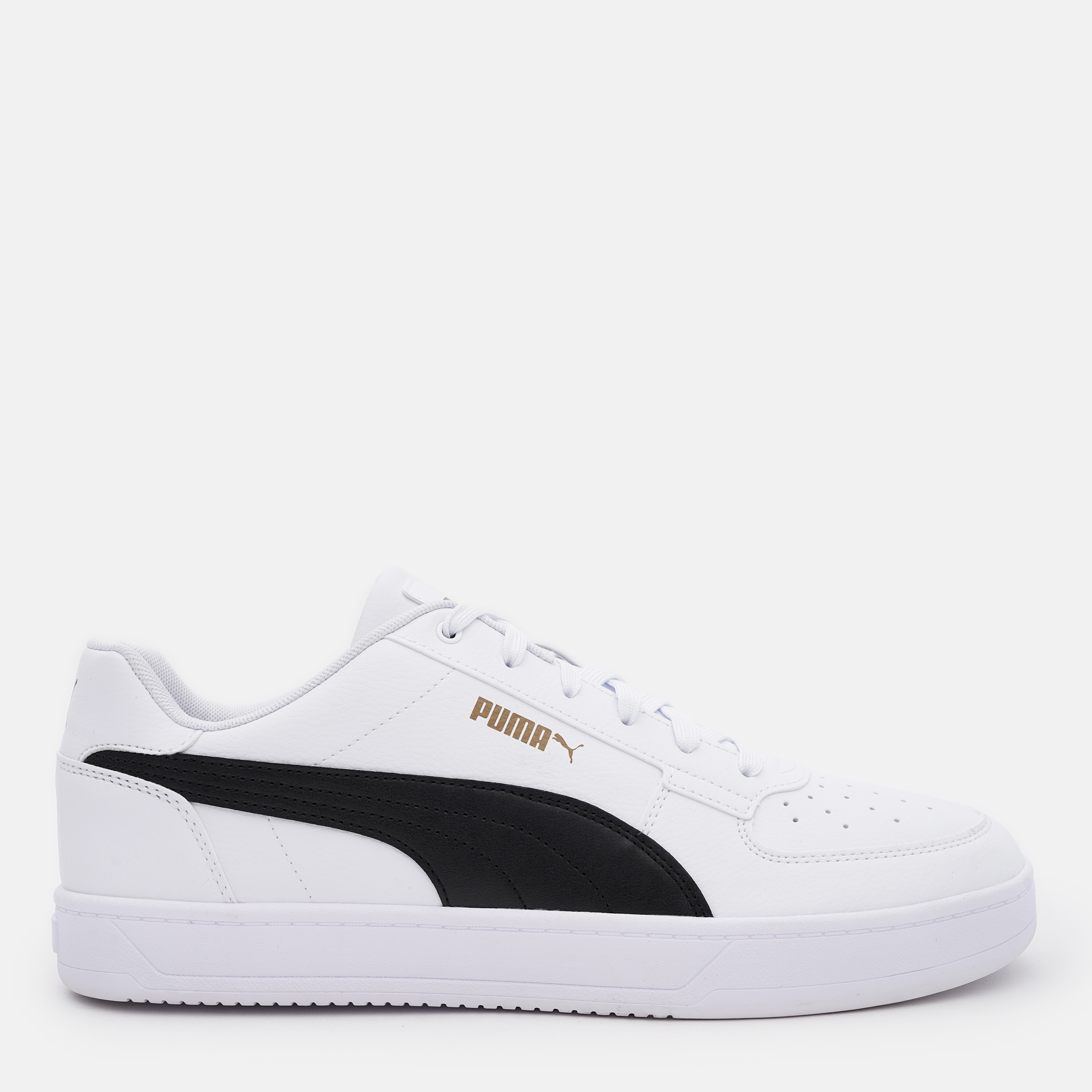 Акція на Чоловічі кеди низькі Puma Caven 2.0 39229003 40.5 (7UK) 26 см Puma White-Puma Black-Gold від Rozetka