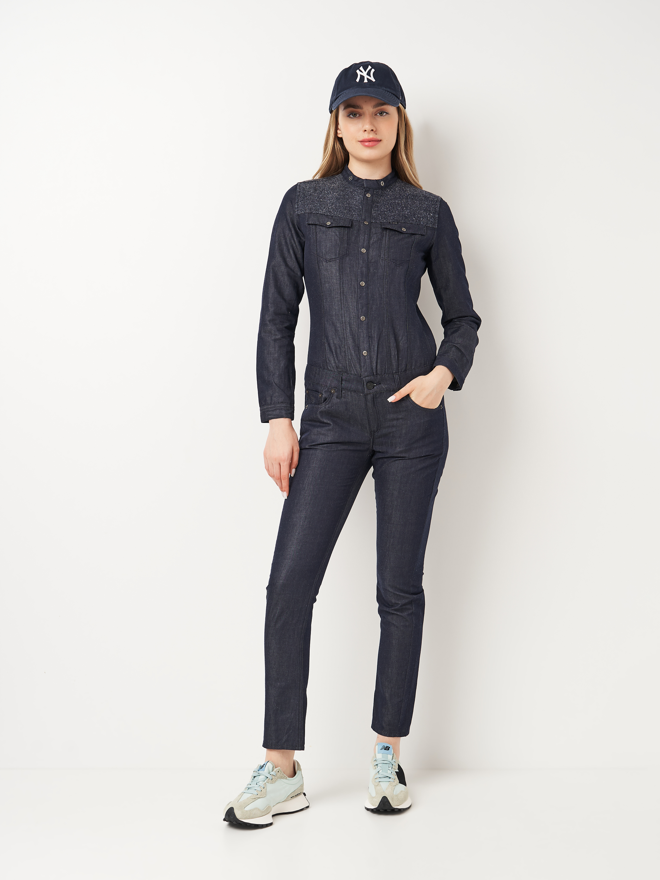 Акція на Штани-комбінезон жіночі G-Star Raw 91680D-4536-001 S Темно-сині від Rozetka