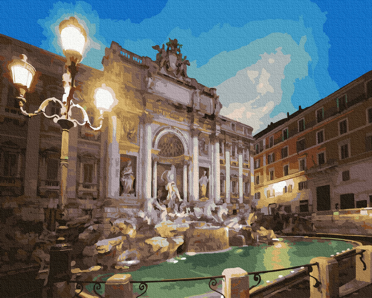 

Картина по номерам "Вид на фонтан Треви" Brushme 40х50 см 000145269