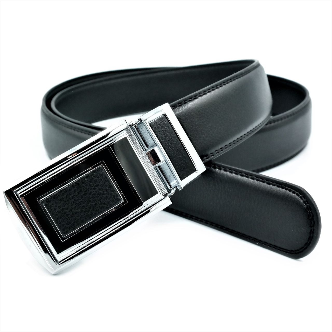 

Мужской ремень-автомат Weatro 110-125х3,5 см Черный 000146909