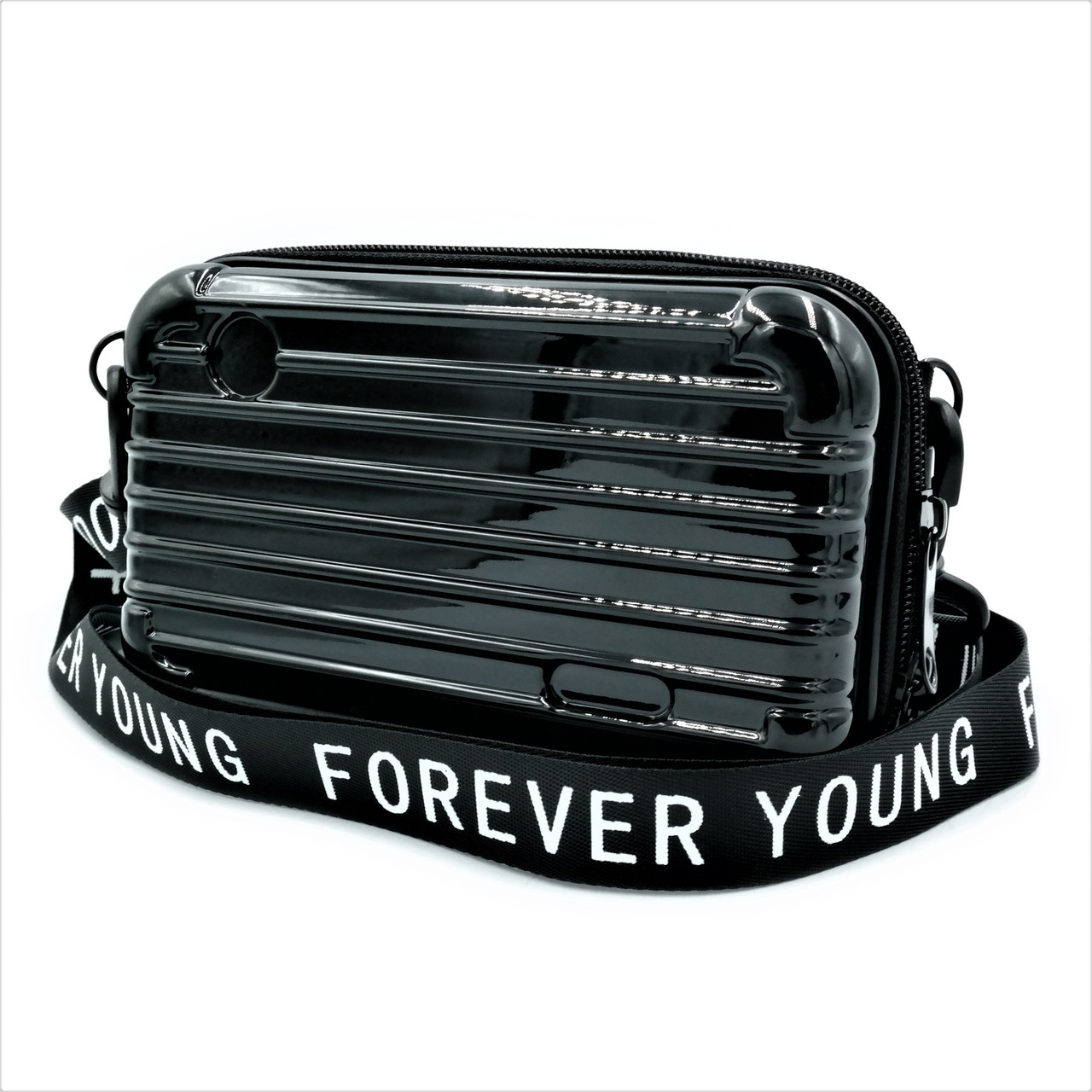

Женская сумка на плечо Forever young 18х10х6 см Черный 000147725