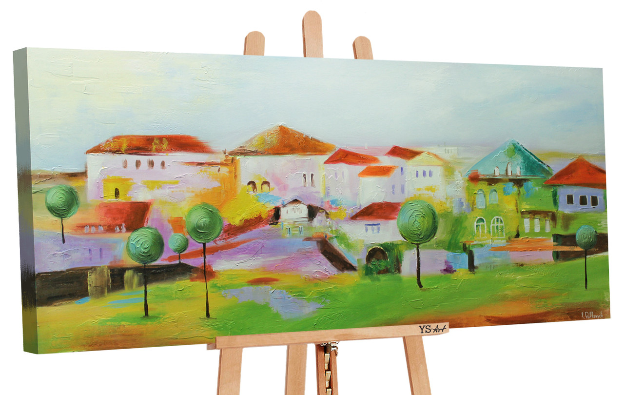 

100% Рисованая картина акриловыми красками на холсте YS-Art 115х50см