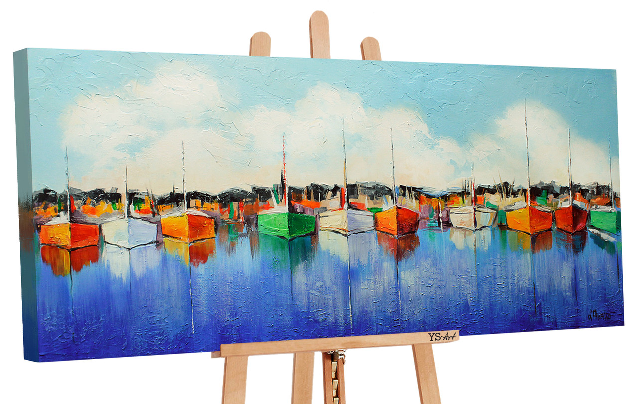 

100% Рисованая картина акриловыми красками на холсте YS-Art 115х50см