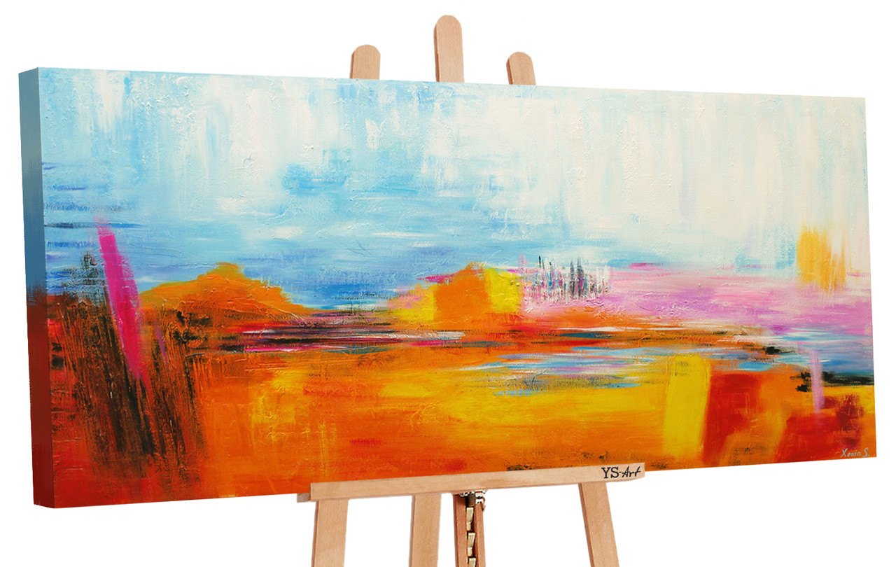 

100% Рисованая картина акриловыми красками на холсте YS-Art 115х50см