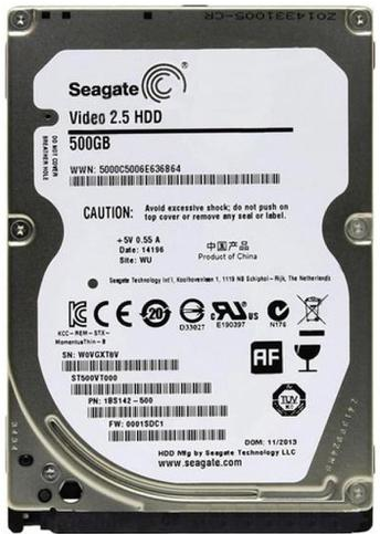 

Жорсткий диск Seagate 500ГБ 5400об/м 16МБ 2.5" SATA II (ST500VT000)