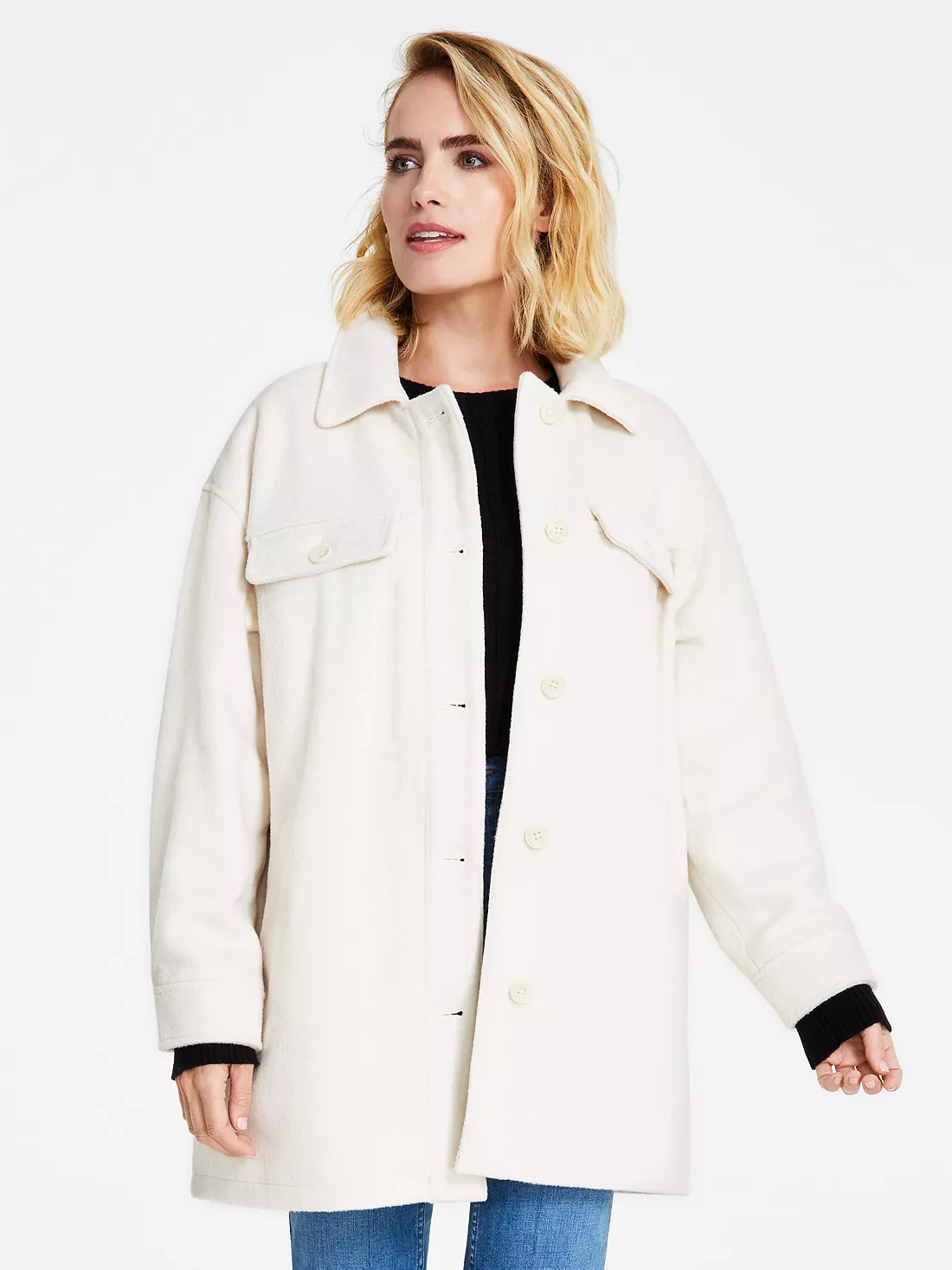 Акція на Куртка демісезонна подовжена жіноча Calvin Klein 290351395 M Молочна від Rozetka