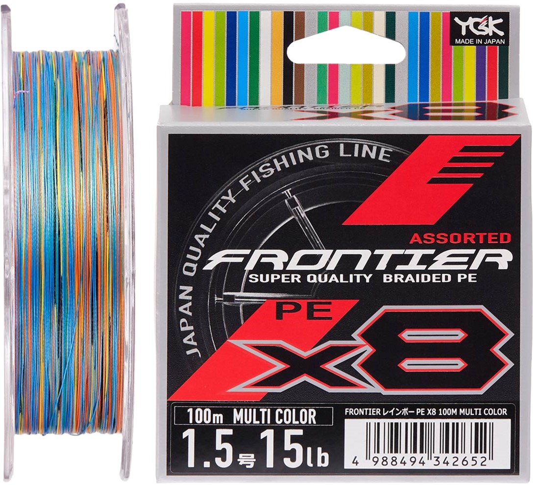 

Шнур YGK Frontier X8 100 м (мультиколор) #2.0/0.235 мм 20lb/9.0 кг (55450344)