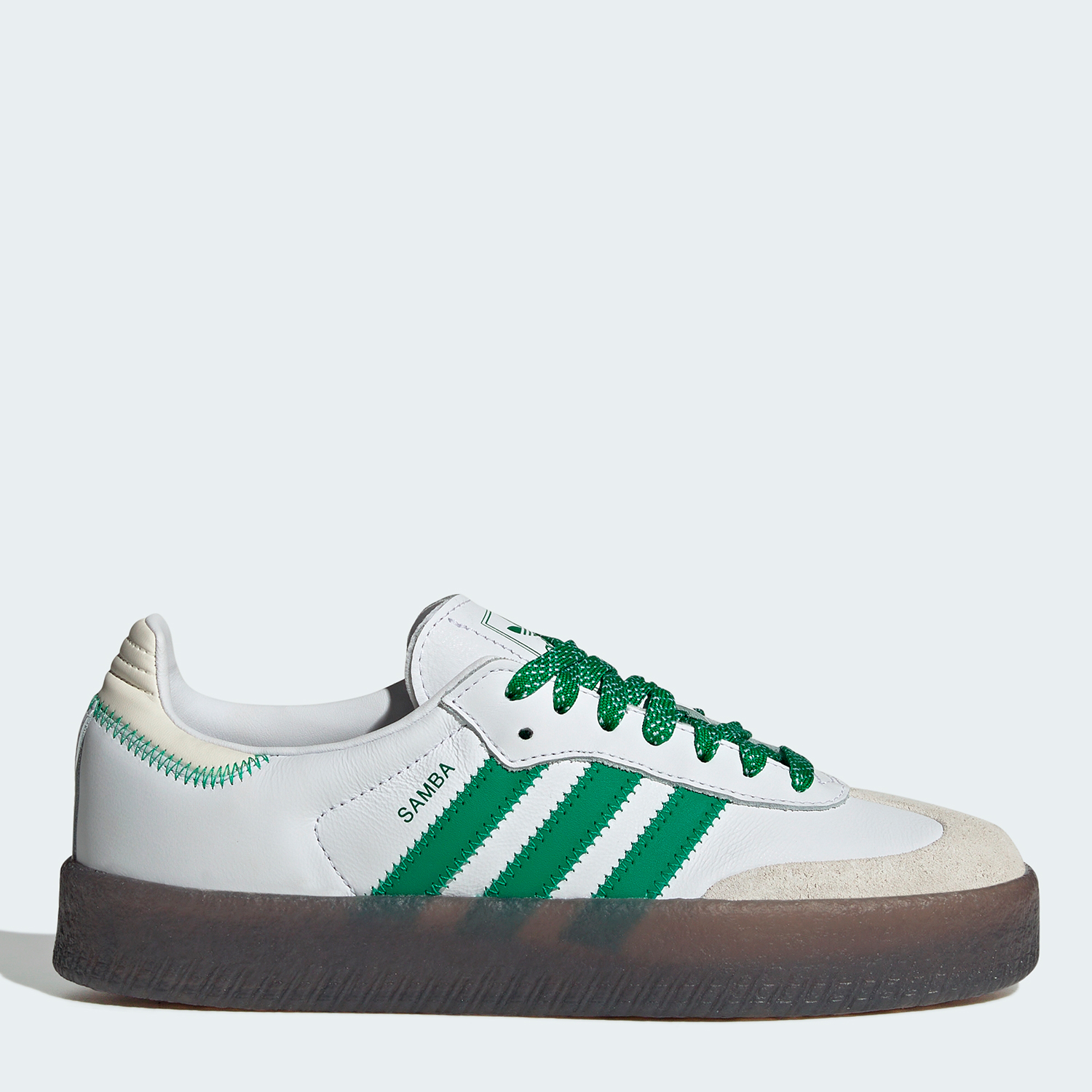 Акція на Жіночі кеди низькі Adidas Samba W IE9105 36 (3.5UK) 22.2 см Ftwwht/Green/Owhite від Rozetka