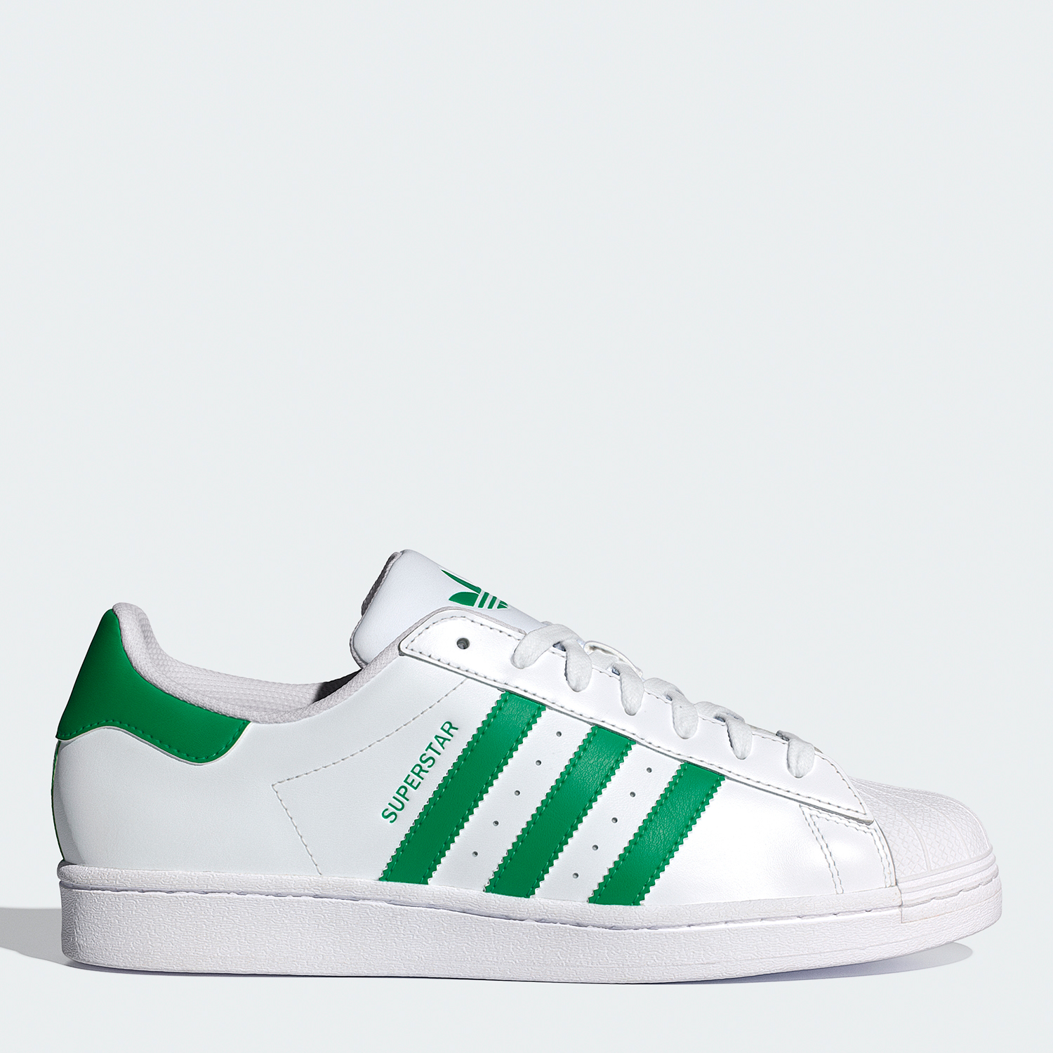 Акція на Чоловічі кеди низькі Adidas Superstar IE9047 40.5 (7UK) 25.5 см Superstar Ftwwht/Green/Ftwwht від Rozetka