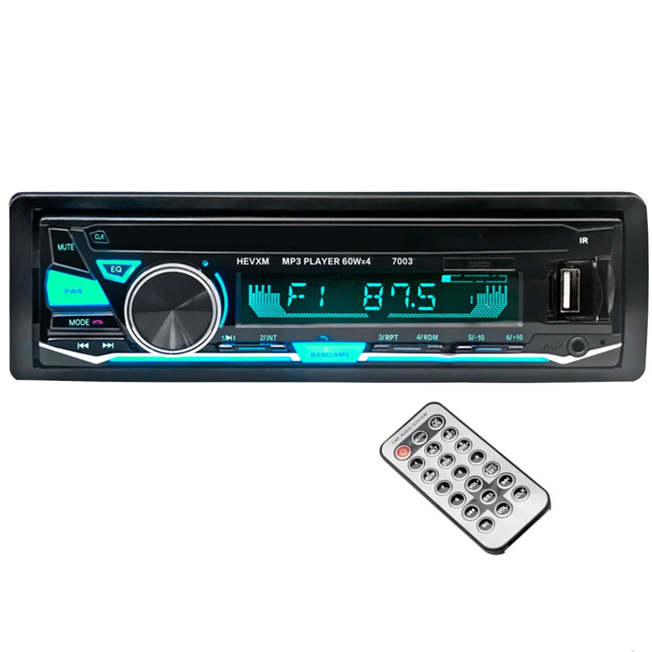 Автомагнитола 1DIN HEVXM 7003 MP3/WMA/FM радио в авто мощность 60 Вт ...