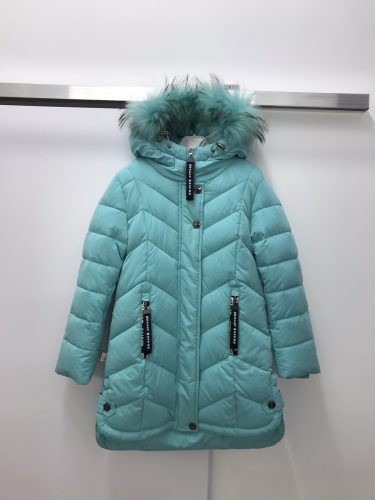 

Пальто зимнее с натуральной опушкой R&M Kids A21492-293 110 см бирюзовый
