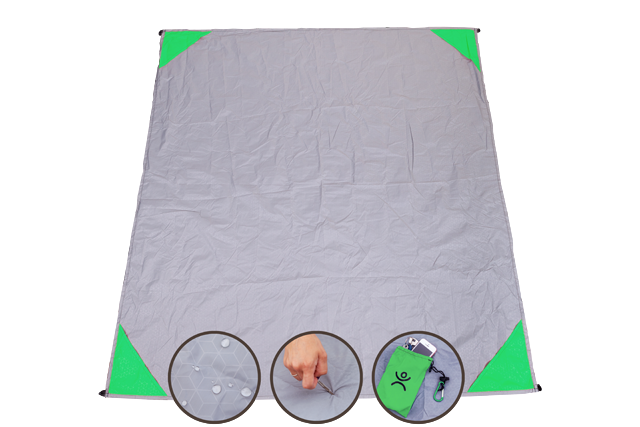 

Складной пляжный удобный легкий коврик от Outdoors Pocket Mat 140 х 150 см Зеленый