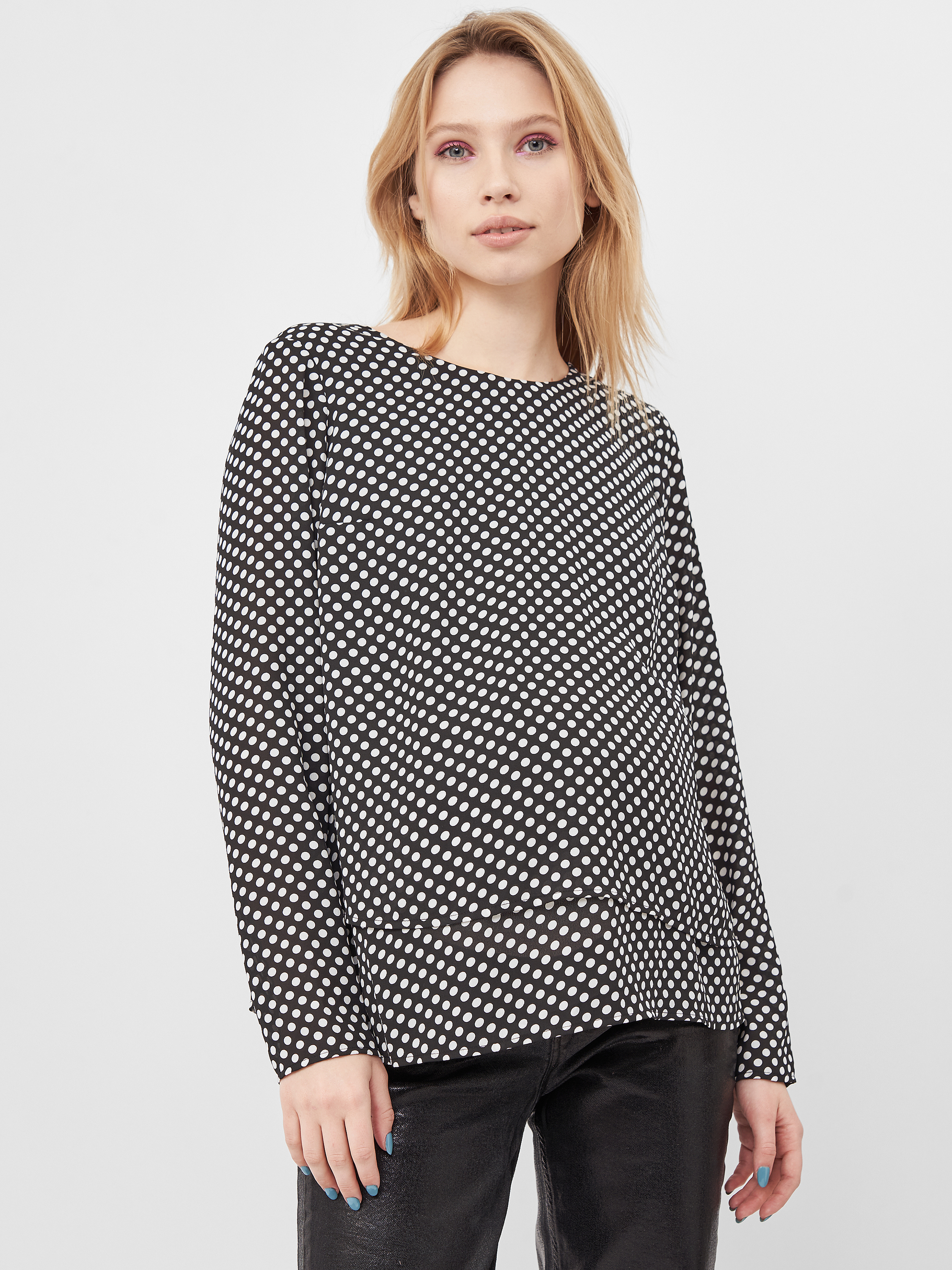 

Блузка для беременных H&M KK5614166 S Черная в горошек