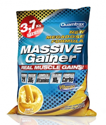 

Гейнеры Quamtrax Massive - 3,7 кг - ваниль