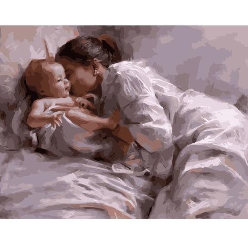 

Картина по номерам Dreamtoys Мать с младенцем, в термопакете 40х50 см (VA-1614)