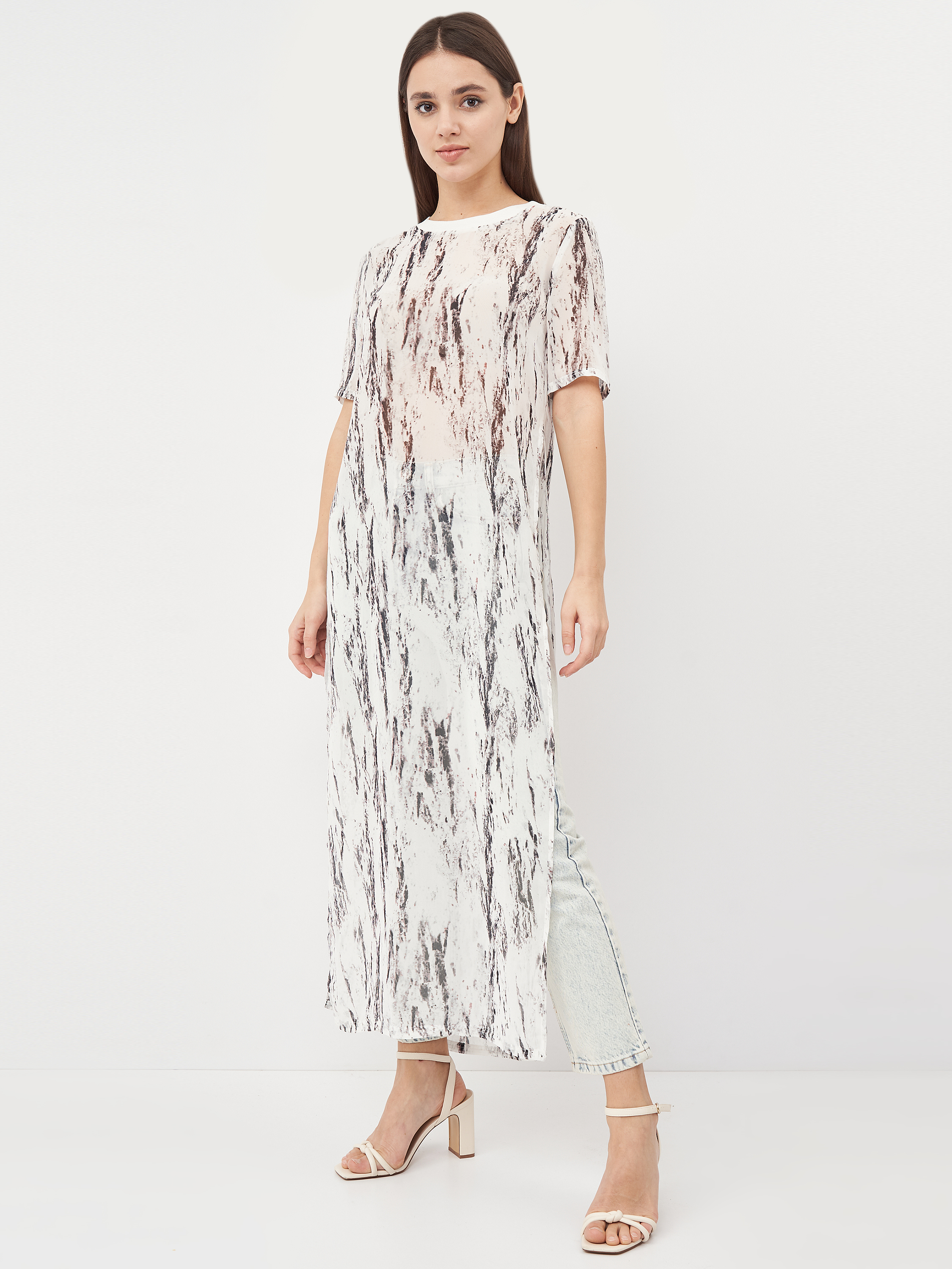 

Туника H&M KK5503806 32 Светло-серая