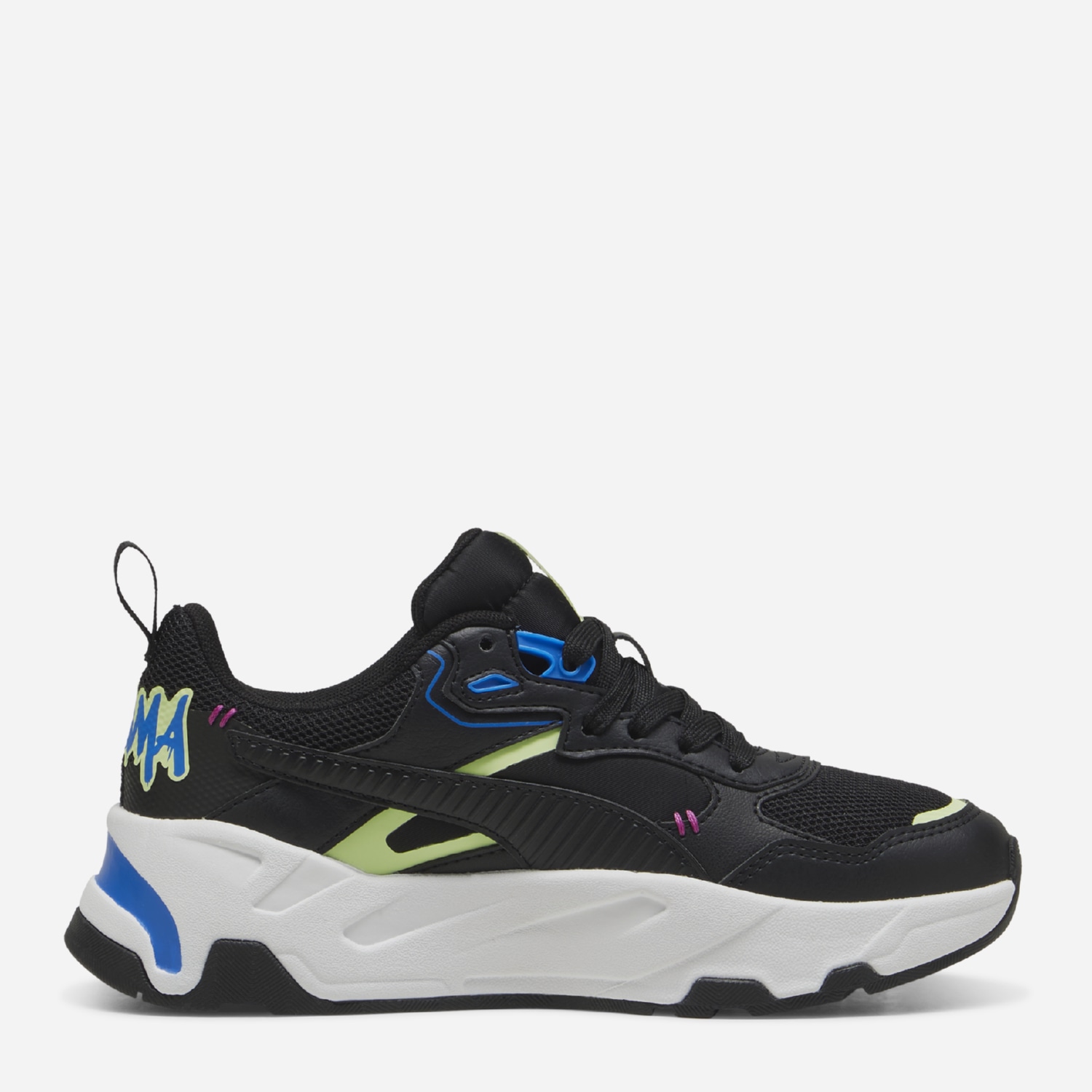 Акція на Підліткові кросівки для хлопчика Puma 39799902 37 Puma Black-Puma Black-Cool Cucumber-Hyperlink Blue від Rozetka