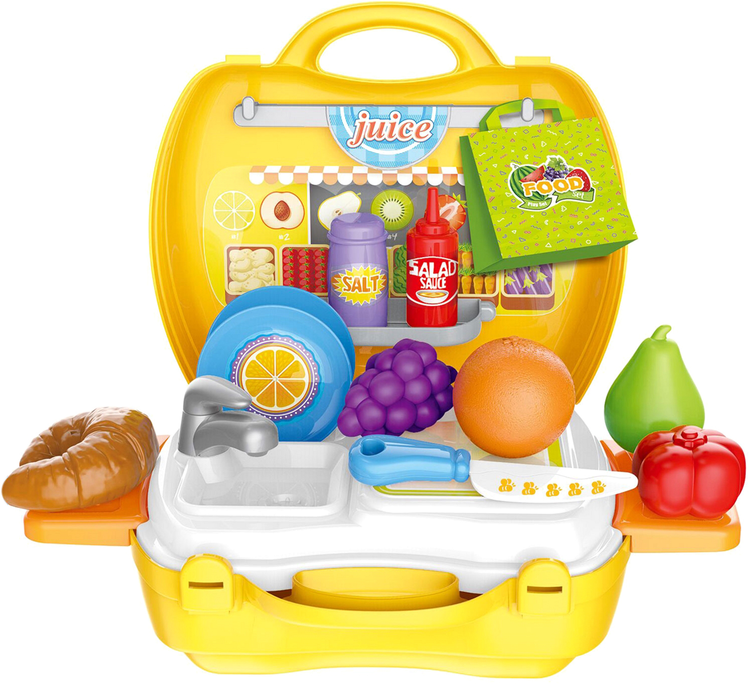 

Игровой набор Bowa с фруктами в чемодане 26 предметов (6910010834929)