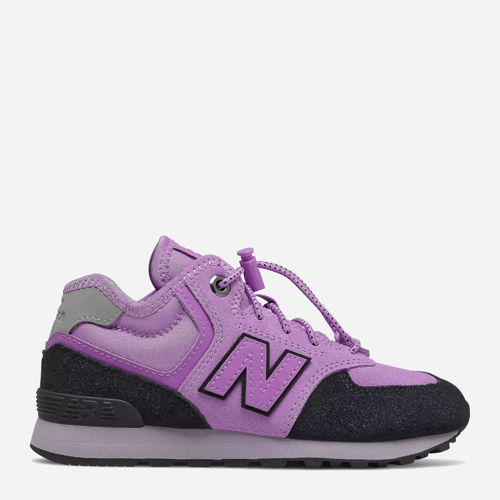 Акція на Дитячі шкіряні кросівки для дівчинки New Balance PV574HXG 30 (12US) Фіолетові від Rozetka