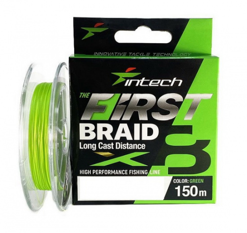 

Шнур Intech First Braid X8 Green 150m 0.235mm 13.62kg