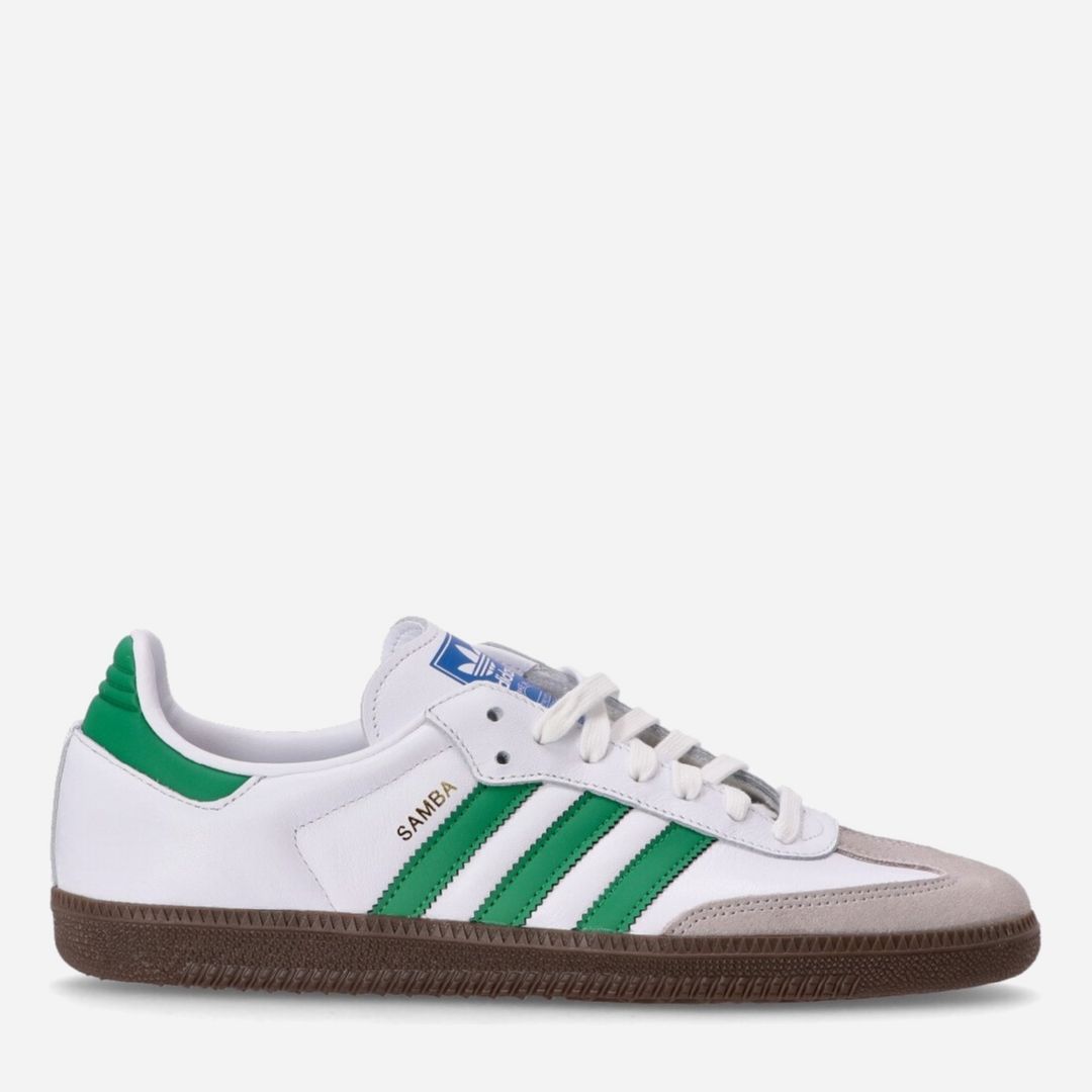 Акція на Чоловічі кеди низькі Adidas Samba Og IG1024 44 (9.5UK) 28 см Ftwwht/Green/Supcol від Rozetka