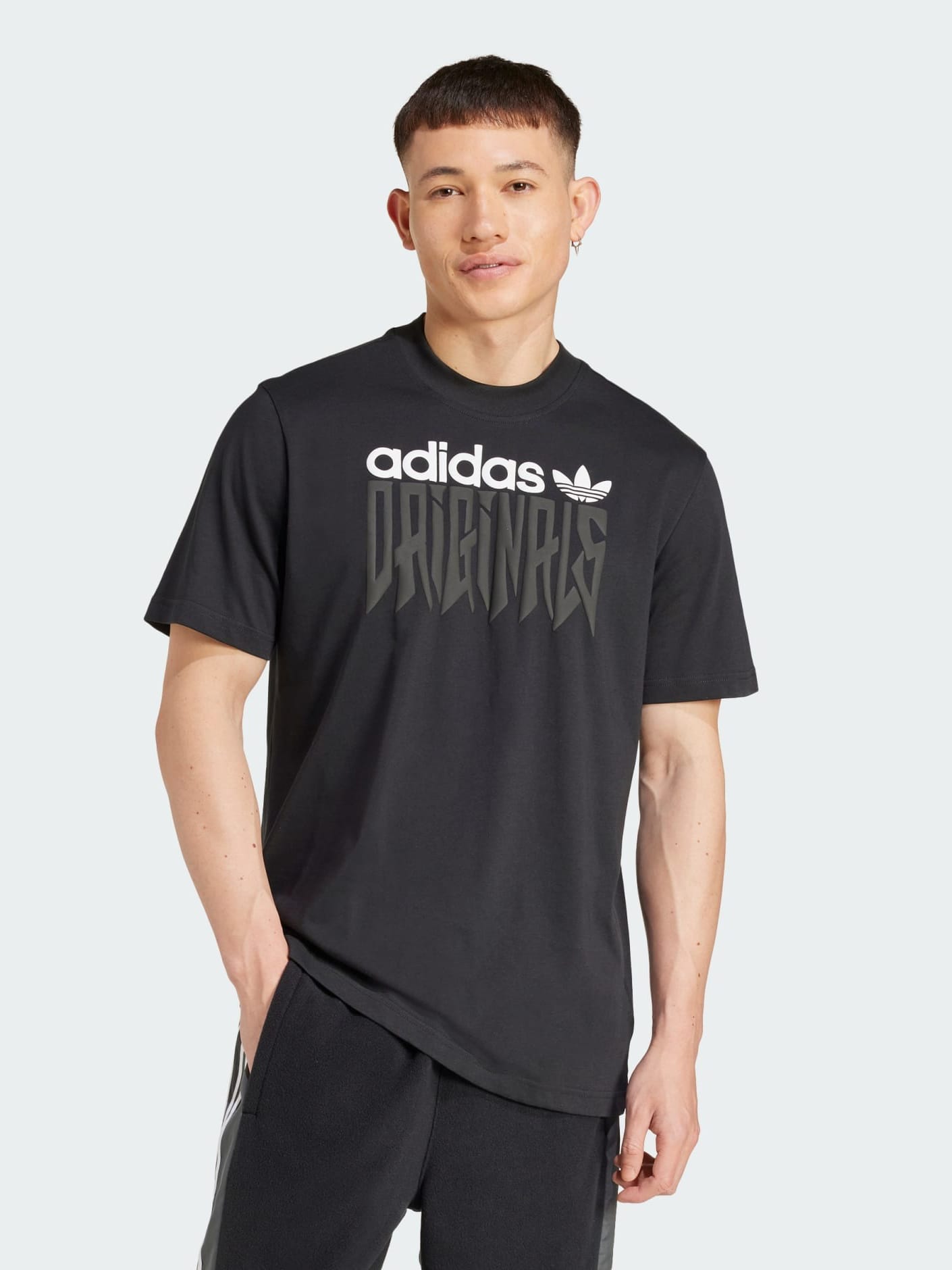 Акція на Футболка бавовняна чоловіча Adidas Originals Grfx Tee Loose IZ4831 XL Чорна від Rozetka