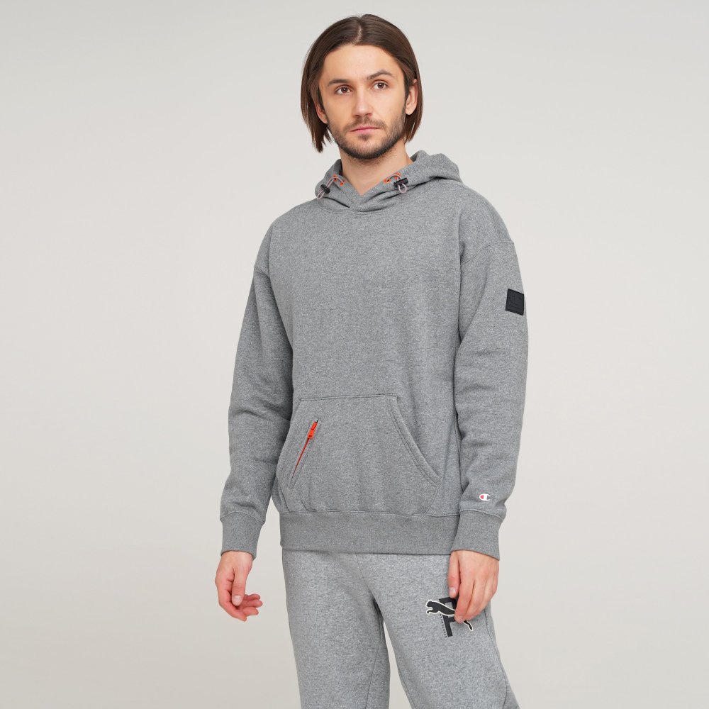 

Мужское худи Champion Hooded Sweatshirt Серый 45 (cha214764-NGAM)