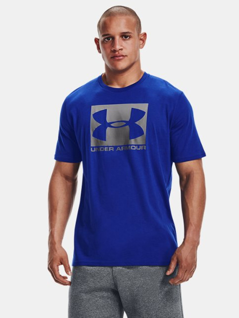 Акція на Футболка довга чоловіча Under Armour Ua Boxed Sportstyle Ss 1329581-400 L Синя від Rozetka