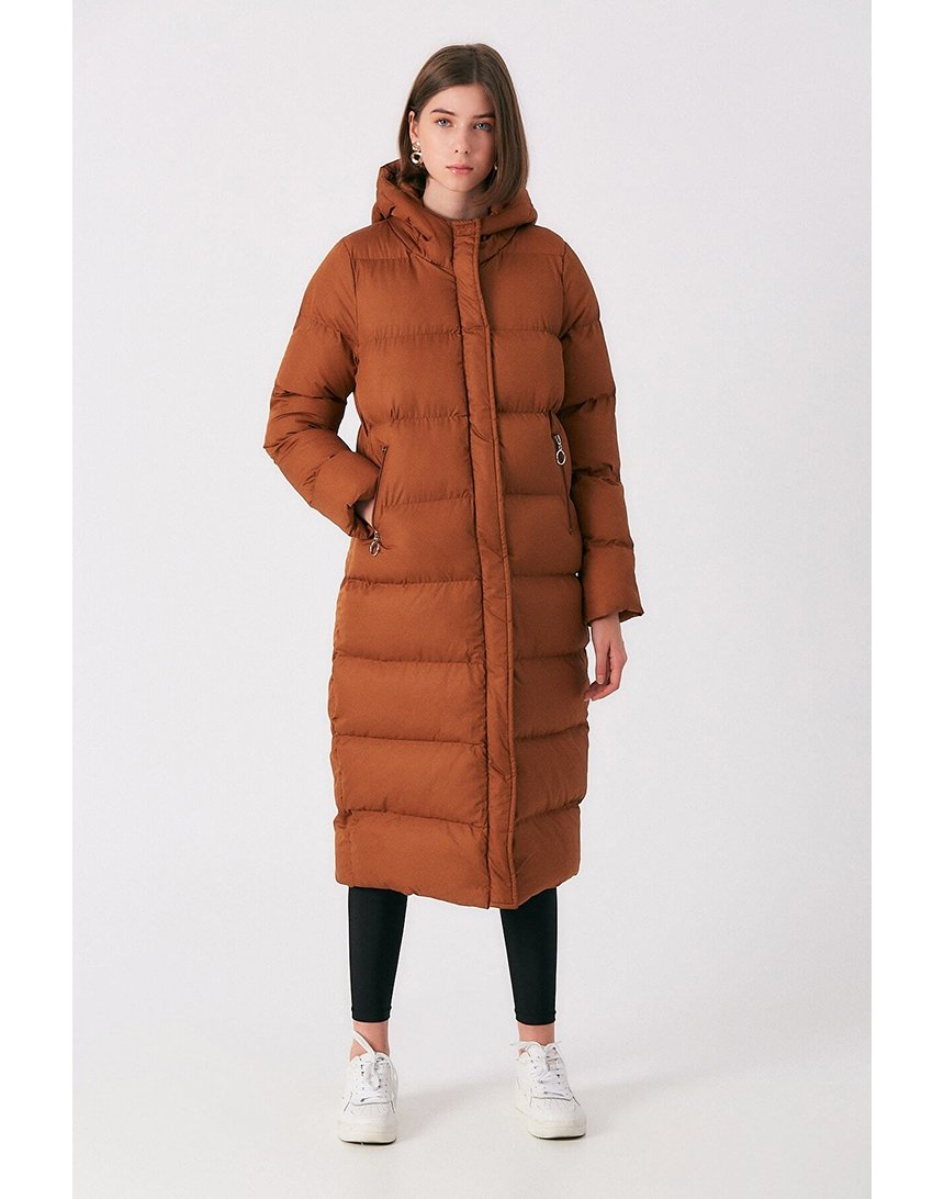 

Куртка пуховик Robin за колено 38 (M) терракотовая (D89503 taba)