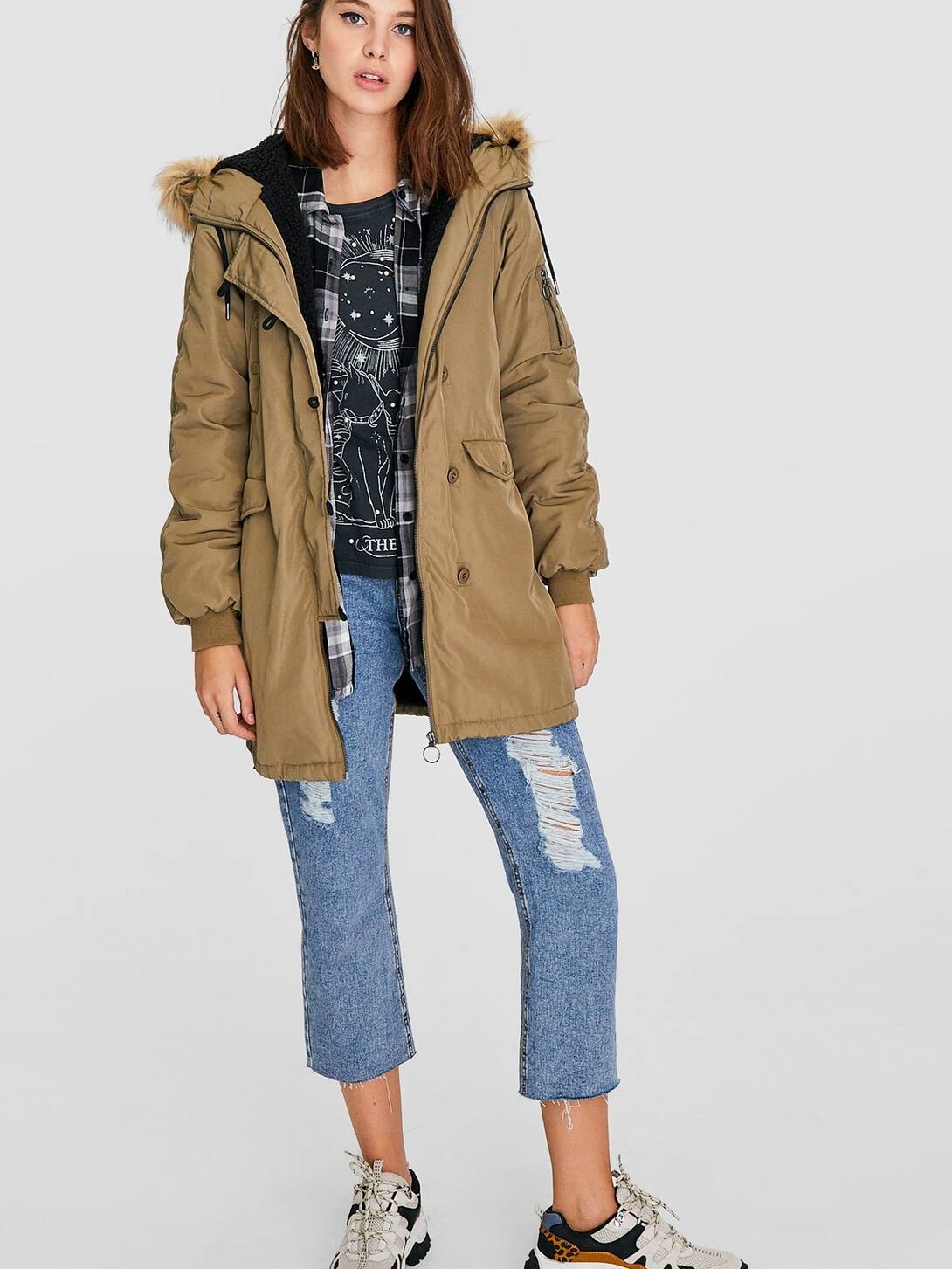 

Парка Stradivarius 08790261550 S Хаки