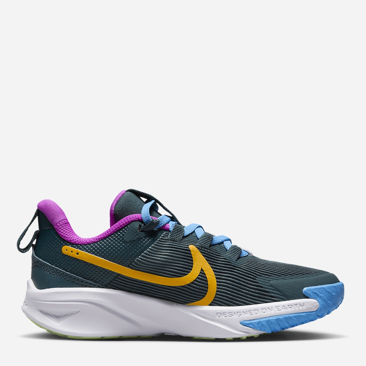 Акція на Дитячі кросівки для дівчинки Nike Star Runner 4 Nn (Ps) DX7614-300 31 (13C) Jungle/Hyper Violet/Vapor Green/Sundial від Rozetka