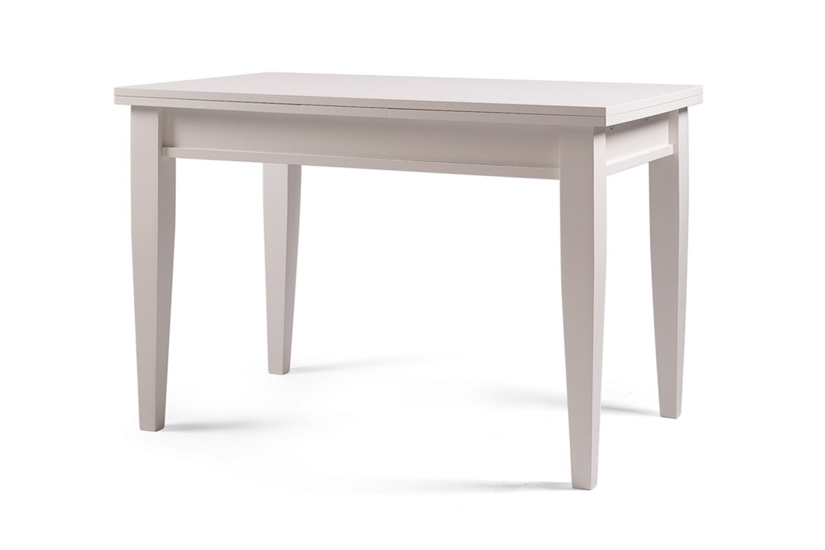 

Раскладной обеденный стол в гостиную, кухню Шахар 120(220)x80 ДСП, ножки деревянные белый цвет Pavlyk