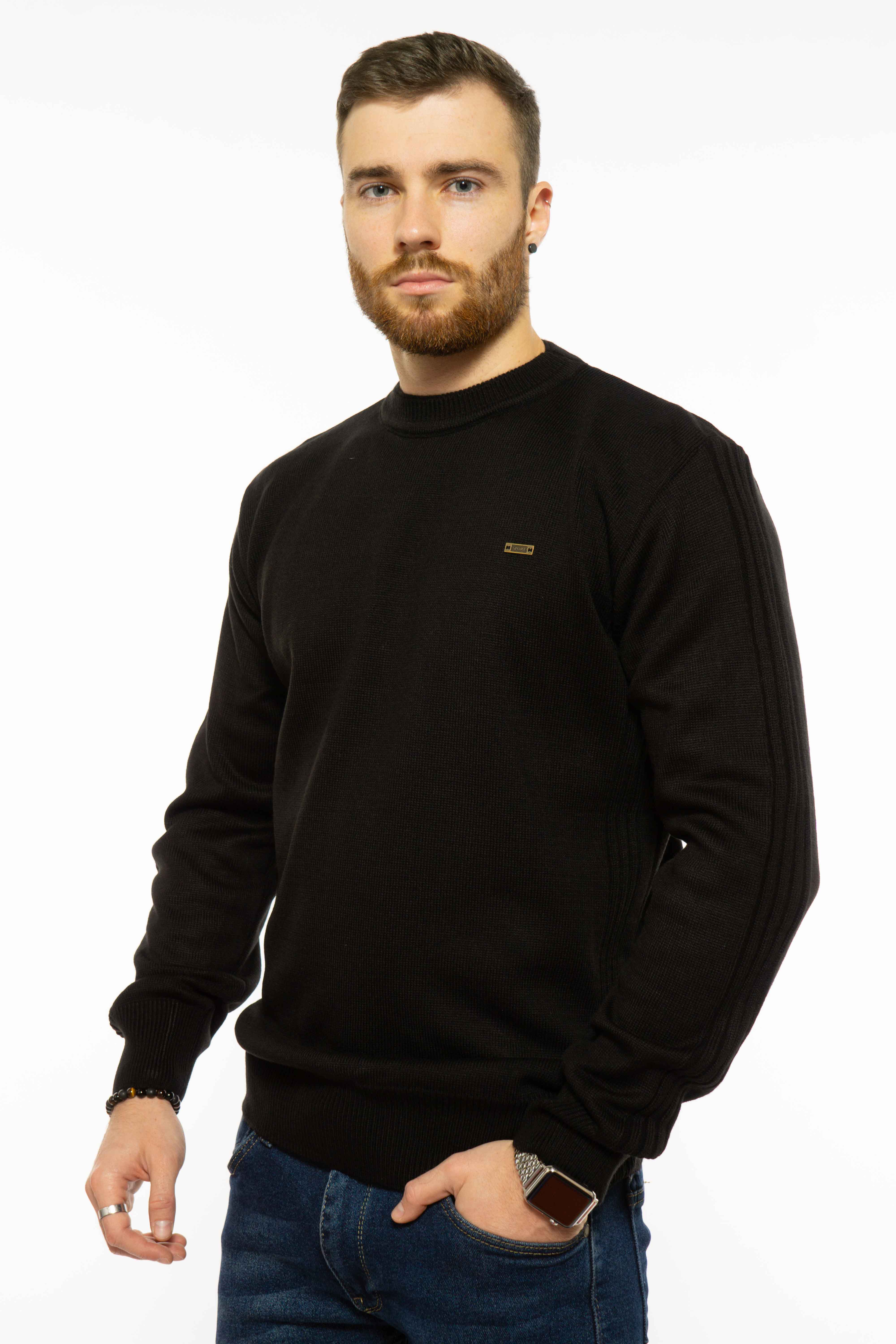 

Пуловер однотонный Time of Style 85F224 XXXL Черный