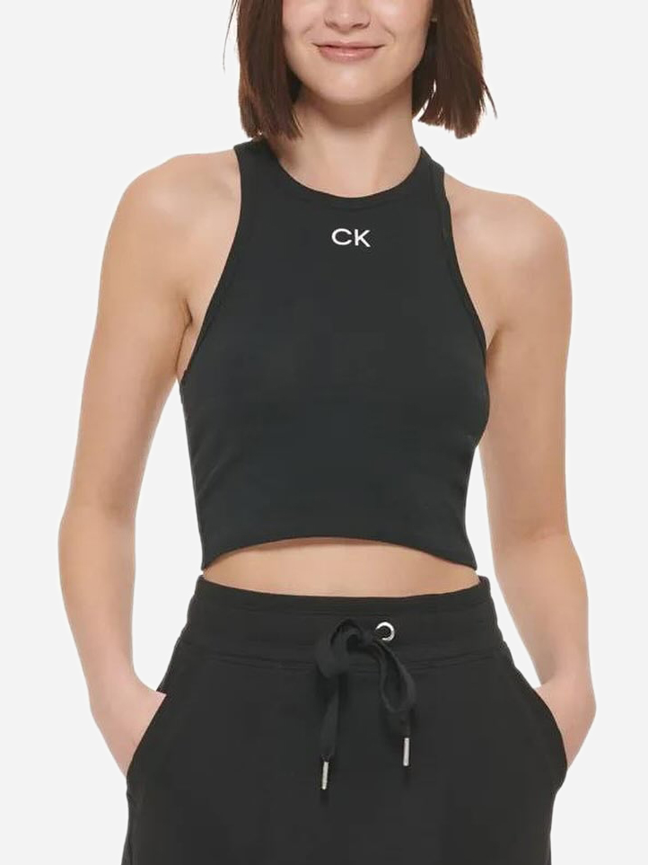 Акція на Майка бавовняна жіноча Calvin Klein 759789477 L Чорна від Rozetka