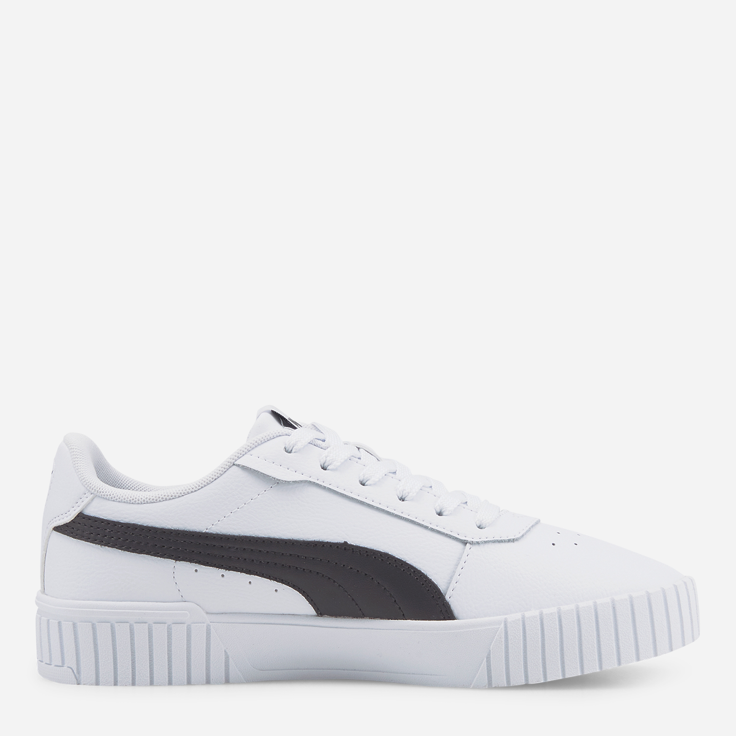 Акція на Жіночі кеди низькі Puma Carina 2.0 38584907 40.5 (7UK) 26 см Puma White-Puma Black-Puma Silver від Rozetka