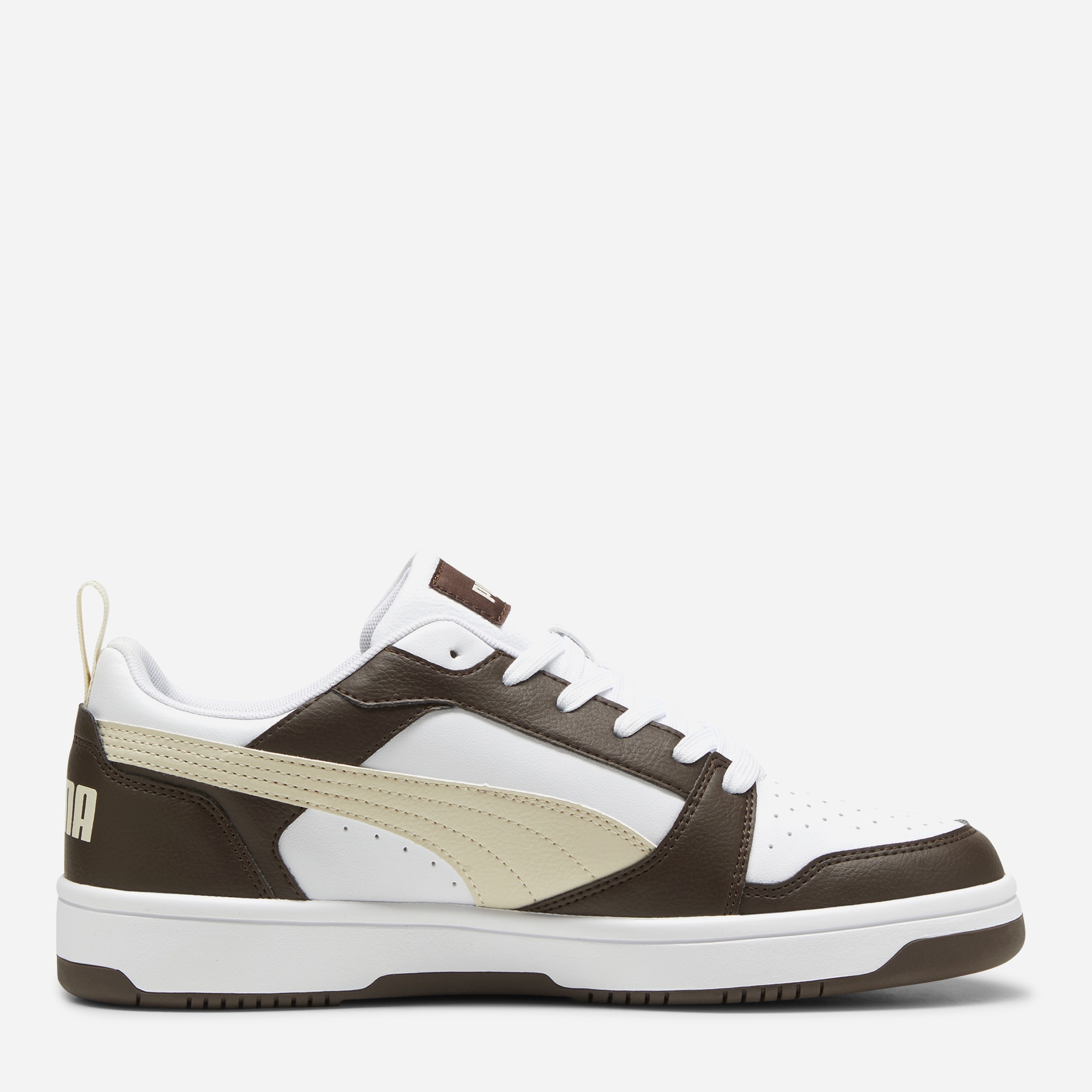 Акція на Чоловічі кеди низькі Puma Rebound v6 Low 39232831 40.5 (7UK) 26 см Espresso Brown-Alpine Snow-Puma White від Rozetka