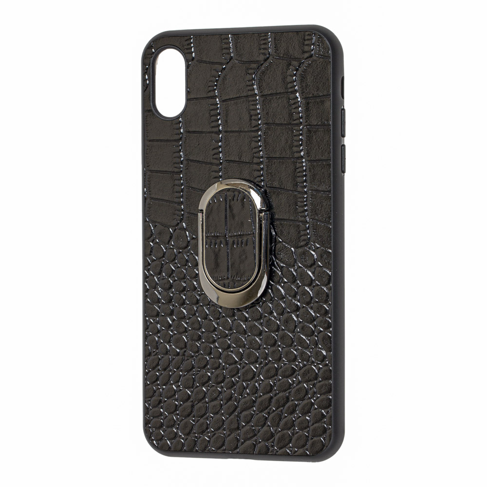 

Чехол для iPhone Xs Max Genuine Leather Croco черный