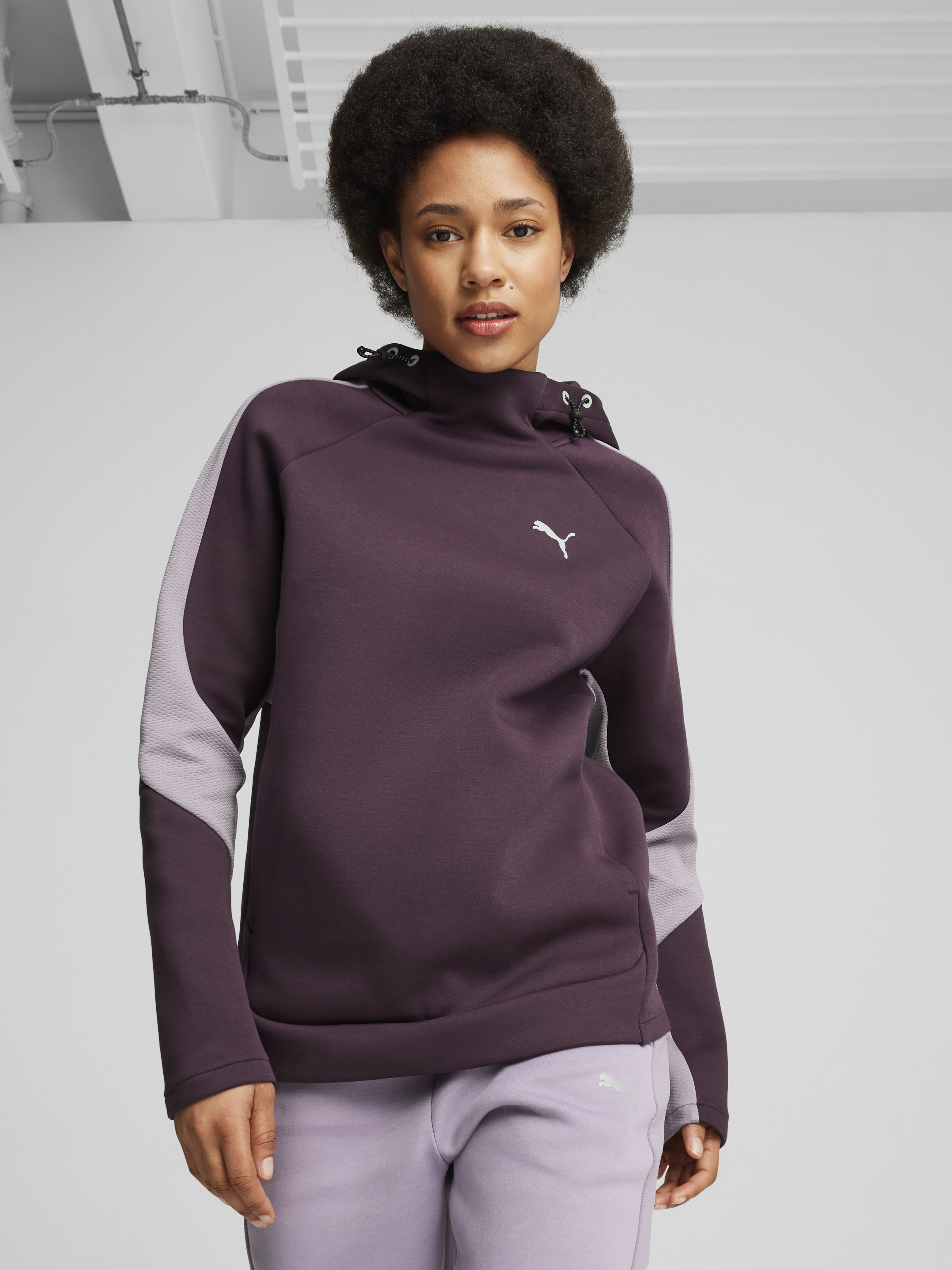 Акція на Худі тепле жіноче Puma Evostripe Hoodie 68166944 XS Фіолетове від Rozetka