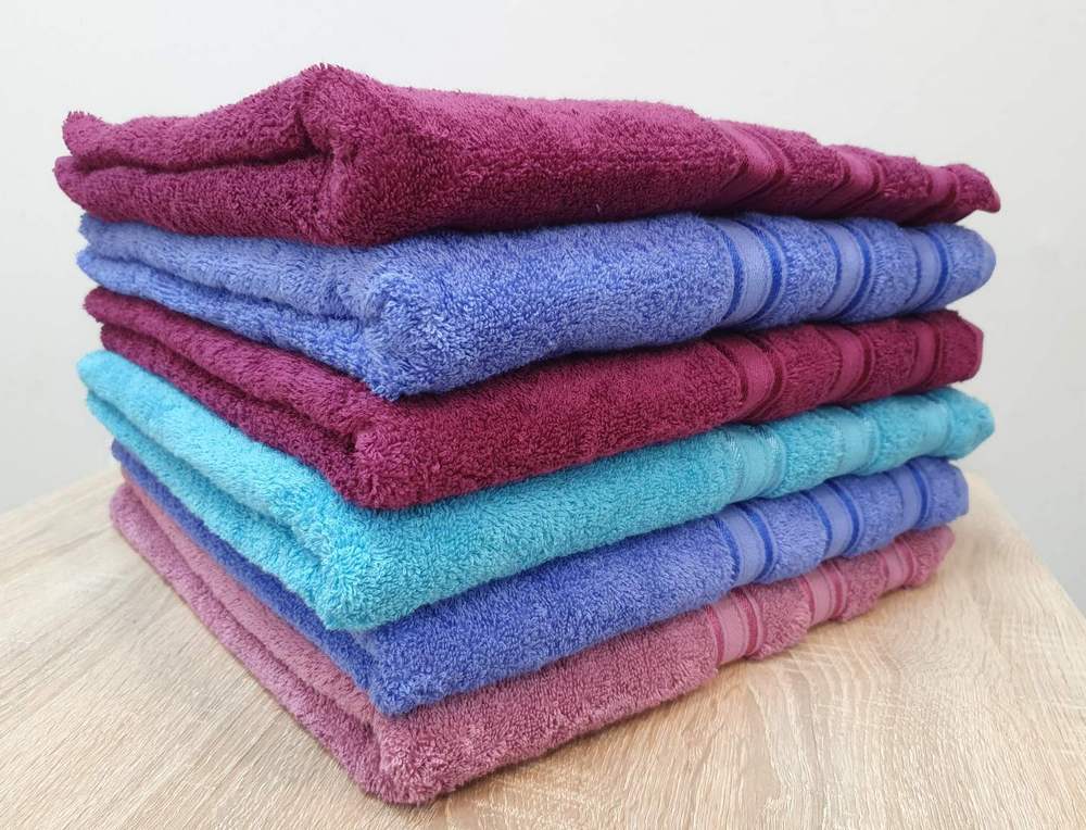 

Набор махровых полотенец 6 шт GM TEXTILE Узбекистан 70х140 полосы 450 г/м2
