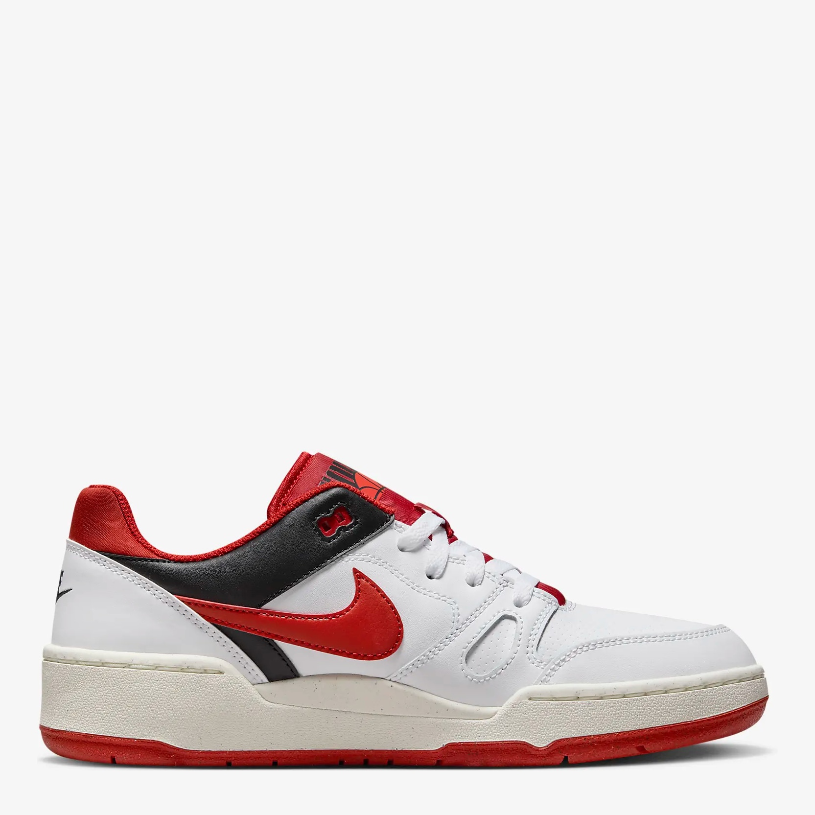 Акція на Чоловічі кеди низькі Nike Full Force Low FB1362-102 47.5 (13US) 31 см Білий/Червоний від Rozetka