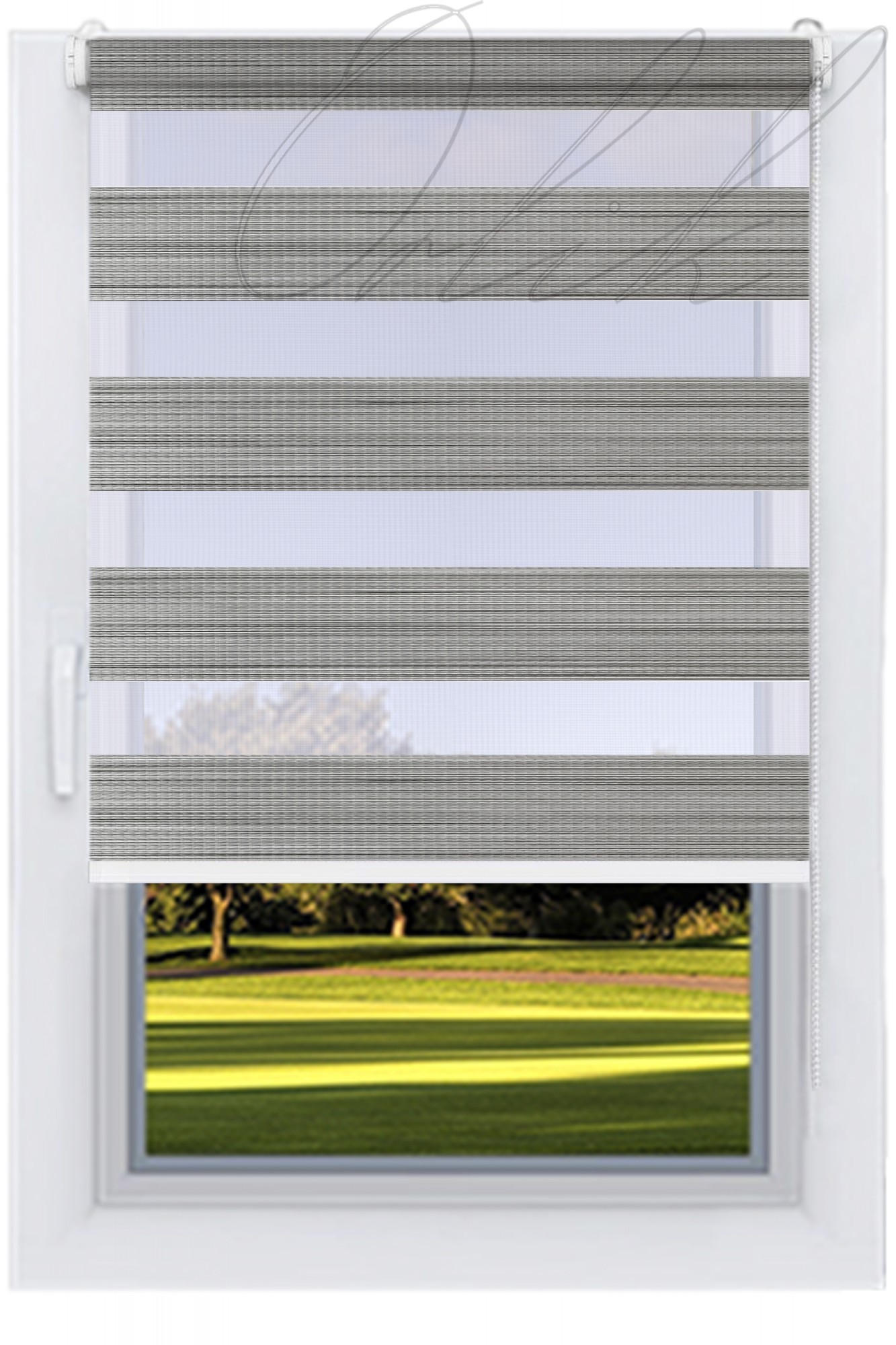 

Ролета тканевая DECOLUX СИЕНА Грей Лофт 135х160 Д-Н вал 40 белый