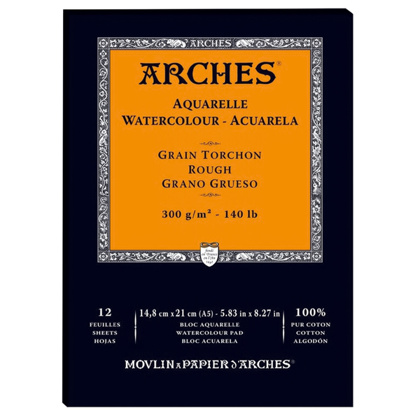 

Arches альбом для акварели крупнозернистый Arches Rough Grain 300 гр, 14,8x21 см (12) (1795100)