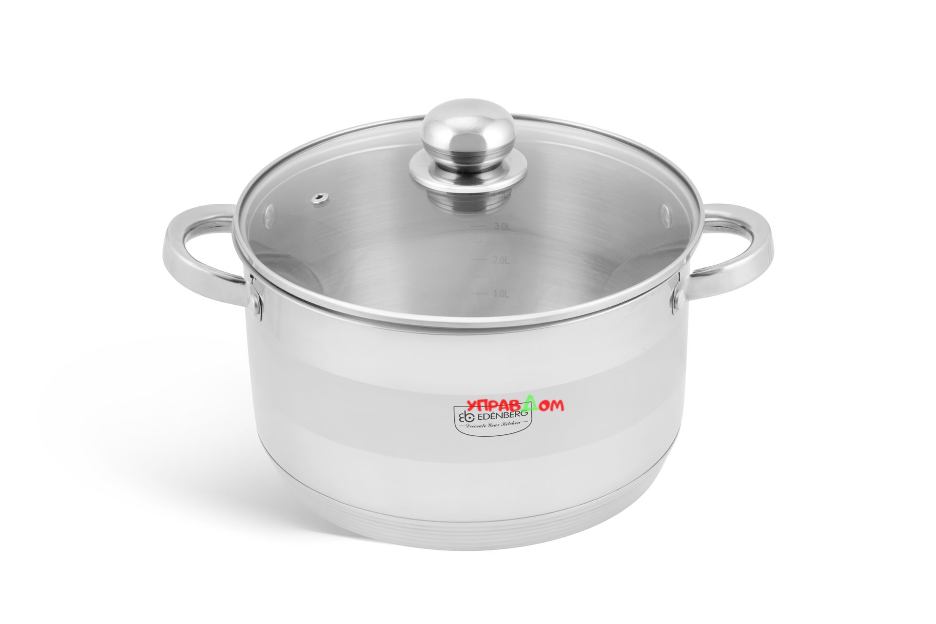 

Кастрюля Edenberg из нержавеющей стали с крышкой 8.5 л (EB-3009)