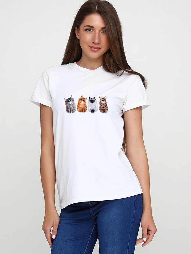 

Футболка Malta 19Ж441-24-Р1 Funny-cats M (44) Белая