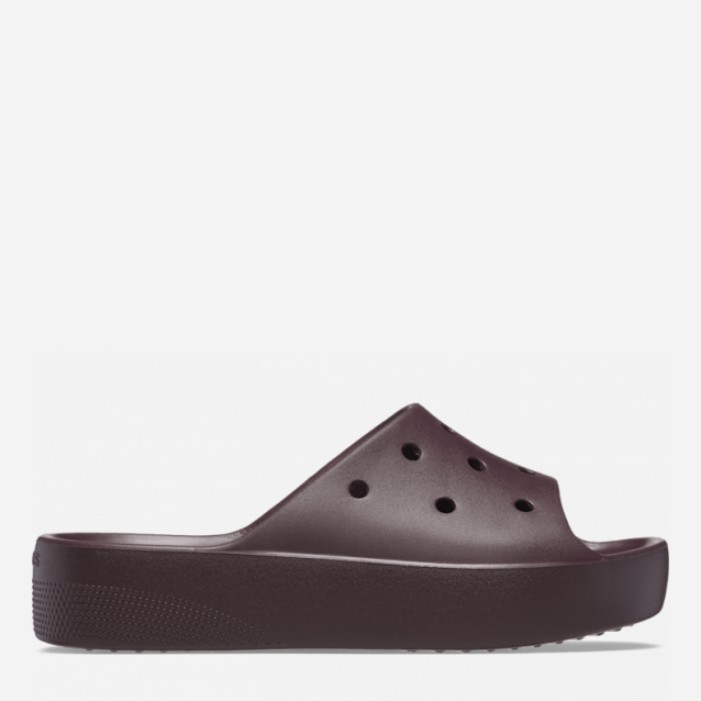 Акція на Жіночі шльопанці для пляжу Crocs Classic Platform Slide 208180-6WD 39/40 (W9) 25 см Бордові від Rozetka