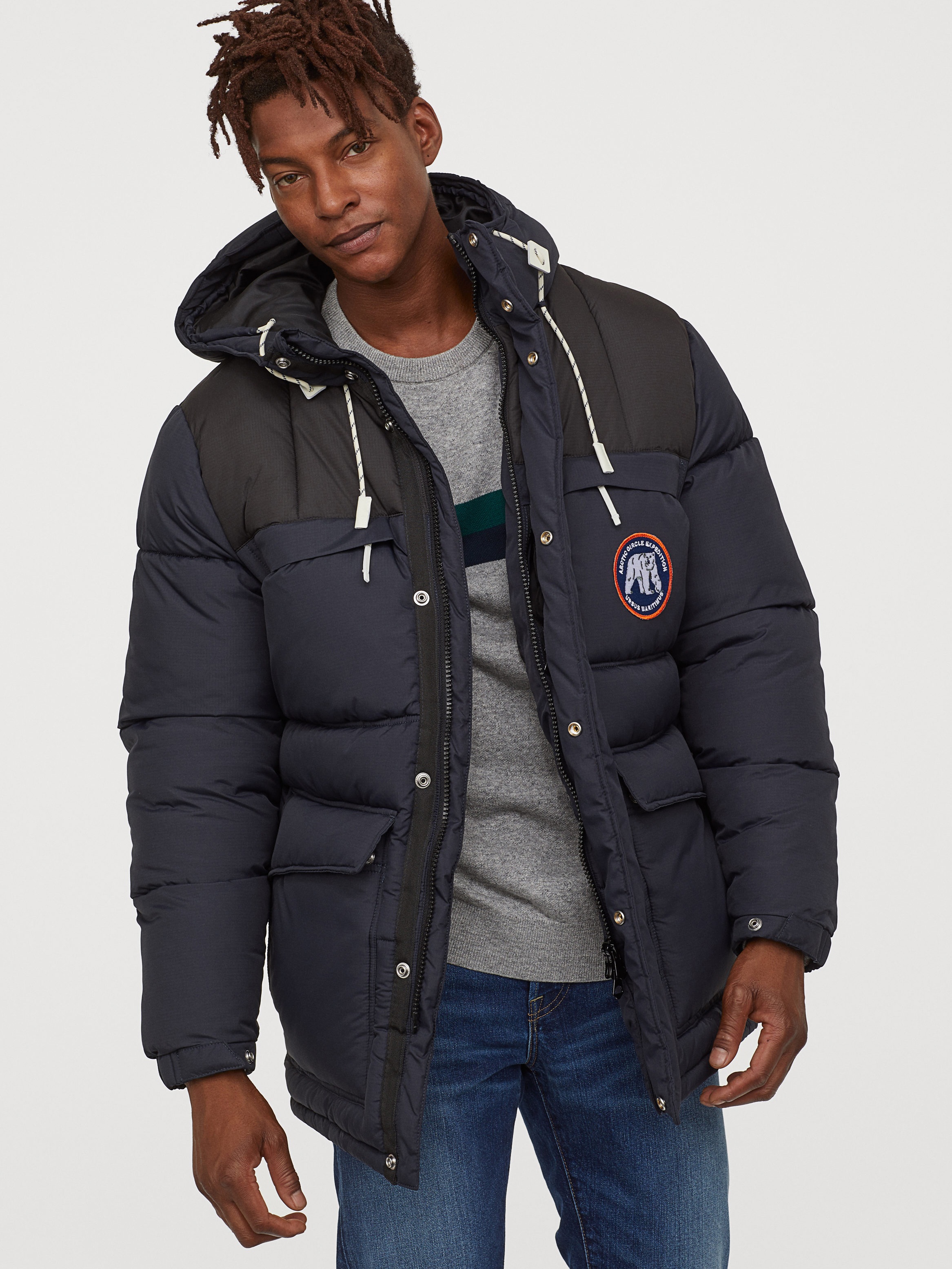 

Куртка H&M 0762154-0 XXL Темно-синяя